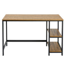 Meerveil Retro Industrial Computer Table for Home Office, with Open Storage Spaces