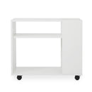 Meerveil Modern Simple Style Printer Cart, White Color, File Cabinet with Adjustable Partition and Universal Wheel
