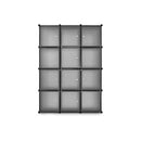 Meerveil Bedroom PP Storage Wardrobe, 12 /20 Cubes,Transparent