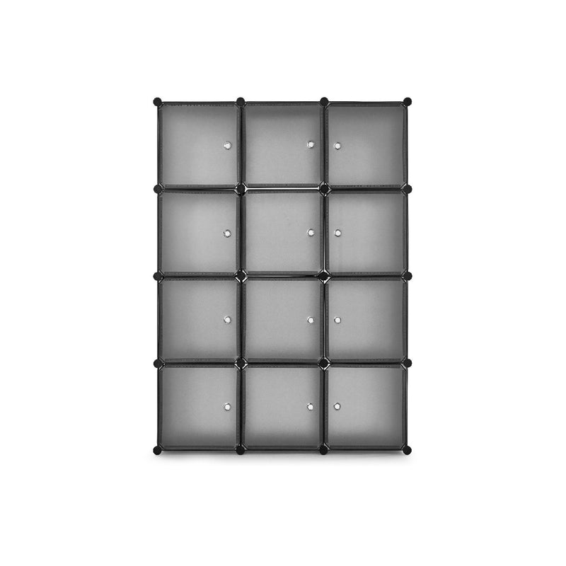 Meerveil Bedroom PP Storage Wardrobe, 12 /20 Cubes,Transparent