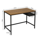 Meerveil Retro Industrial Computer Table, Basic Type, with Storage Grid