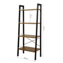 Meerveil Multifunctional Ladder Shelf, Antique Wood Grain Color