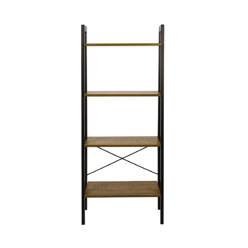 Meerveil Multifunctional Ladder Shelf, Antique Wood Grain Color
