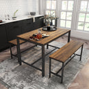Meerveil Retro Industrial Dining Table Set
