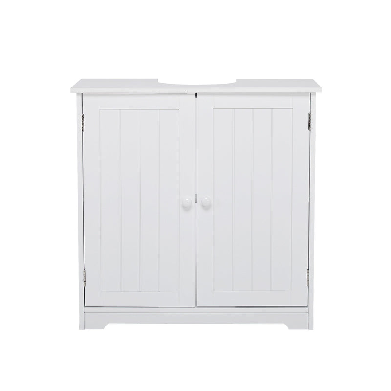 Meerveil Simple Bathroom Cabinet, White Color, 2 Doors