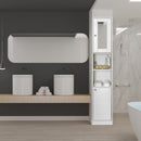 Meerveil  Bathroom Cabinet, White Color, Tall and Slim, Providing a Mirror