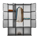 Meerveil Bedroom PP Storage Wardrobe, 12 /20 Cubes,Transparent