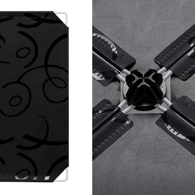 Meerveil DIY Multi-functional PP Shoe Rack, 12 Cubes, Black / Milky Color