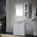 Meerveil Bathroom Under Sink Cabinet, White Color, Storage Unit with 2 Doors