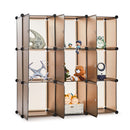 Meerveil Bedroom PP Storage Wardrobe, 12/20 Cubes, Transparent