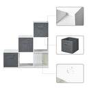 Meerveil 6 Cubes Bookcase, White Color, Trapezoid Storage Unit
