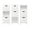 Meerveil Simple Bathroom Cabinet, White Color, Single Raw, 2 Drawers