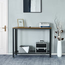 Meerveil Retro Industrial Console Table, with Non-slip Adjusted Feet