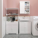 Meerveil Simple Bathroom Cabinet, White Color, The Upper Open Space, Single Drawer and Door