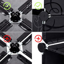 Meerveil DIY Multi-functional PP Shoe Rack, 12 Cubes, Black / Milky Color