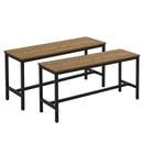 Meerveil Retro Industrial Dining Table Set