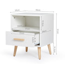 Meerveil Modern Storage Cabinet, White Color, Single Storage Unit and Drawer
