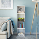 Meerveil Modern Bookcase, White Color, 4 Opening Storage Units