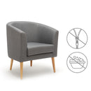 Meerveil Modern Armchair Set with Dual Purpose, Dark Grey Color, Equipped with Footstool
