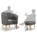 Meerveil Modern Armchair Set with Dual Purpose, Dark Grey Color, Equipped with Footstool