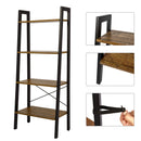 Meerveil Multifunctional Ladder Shelf, Antique Wood Grain Color
