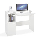 Meerveil Computer Desk, White Color, with Adjustable Partition