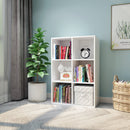Meerveil Modern Bookcase, White Color, 6 Opening Storage Units