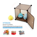 Meerveil Bedroom PP Storage Wardrobe, 12/20 Cubes, Transparent