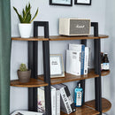 Meerveil Corner Ladder Shelf, Antique Wood Grain Color, Four-layer Open Design