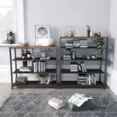 Meerveil Retro Industrial Shoe Rack, Five-layer Design, Black Painted Iron