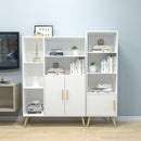 Meerveil Modern Storage Cabinet, White Color, Single Raw and Multilayer