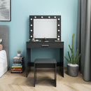 Meerveil Black Dressing Table  with LED Lights
