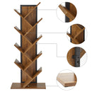 Meerveil Bookcase, Standing Shelf, Tree Shaped Storage Rack 9 Tier for CDs