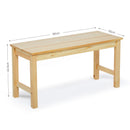 Meerveil Dining Table and Chairs Set, White&Blue/Natural Wood Color, Classic Style, Solid Pine Wood