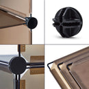 Meerveil Bedroom PP Storage Wardrobe, 12/20 Cubes, Transparent