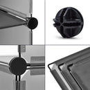 Meerveil Bedroom PP Storage Wardrobe, 12 /20 Cubes,Transparent