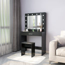 Meerveil Black Dressing Table  with LED Lights