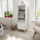 Meerveil Modern Storage Cabinet, White Color, Single Raw and Multilayer