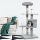 Meerveil Cat Scratching Tree, Light/Dark Grey Color, Middle Size, with a Large Niche