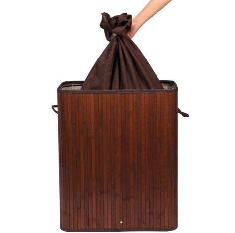 Meerveil Laundry Basket, Bamboo Material