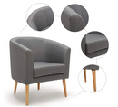 Meerveil Modern Armchair Set with Dual Purpose, Dark Grey Color, Equipped with Footstool