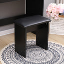 Meerveil Black Dressing Table  with LED Lights