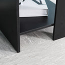 Meerveil Black L-shaped Computer Corner Desk, with 2 Storage Shelves