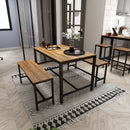 Meerveil Retro Industrial Dining Table Set