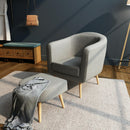 Meerveil Modern Armchair Set with Dual Purpose, Dark Grey Color, Equipped with Footstool