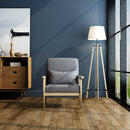 Meerveil Retro Armchair, Light/ Dark Grey Color, Oak Wood Frame