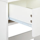 Meerveil Stylish Dressing Table, White Color, with Sliding Door, Mirror and Stool