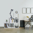 Meerveil Storage Unit Wooden Bookcase, 6-Cube Step Style, White Color