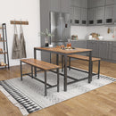 Meerveil Retro Industrial Dining Table Set