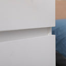 Meerveil Modern Bedside Cabinet, White Color, 4 Drawers